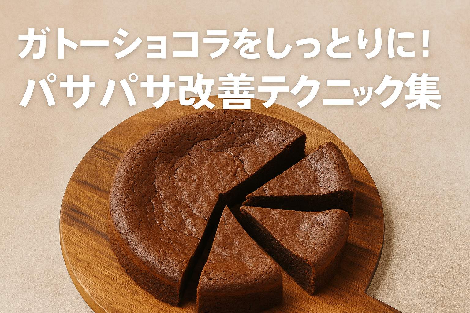 ガトーショコラをしっとりに！パサパサ改善テクニック集